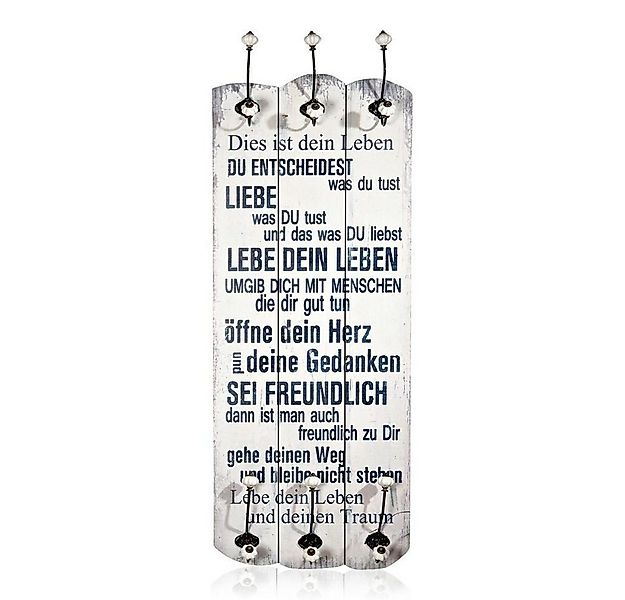 Melko Wandgarderobe Garderobenpaneel Holz Wandgarderobe Garderobe 6 Haken F günstig online kaufen