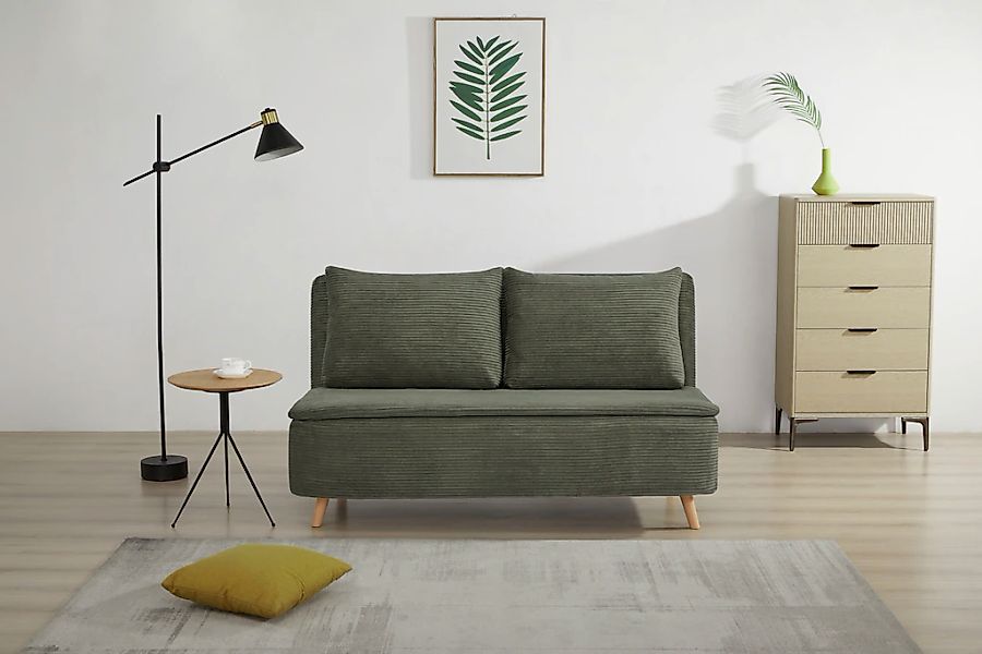 OTTO home 2-Sitzer "AINSLEY 140 cm, Schlafsofa" Verstellbare Rückenlehne un günstig online kaufen