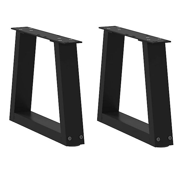 vidaXL Tischbein Couchtischbeine V-Form 2 Stück Schwarz 30x(30-31,3) cm Sta günstig online kaufen