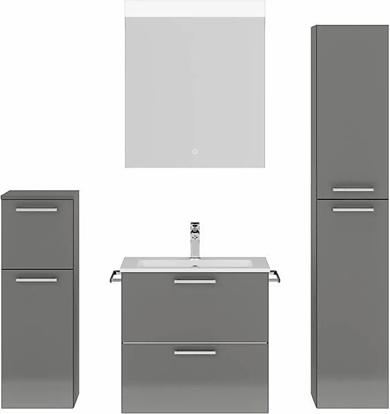 nobilia Badmöbel-Set "Tolvina" vormontiert, mit Soft-Close, 4 Stk. tlg. günstig online kaufen