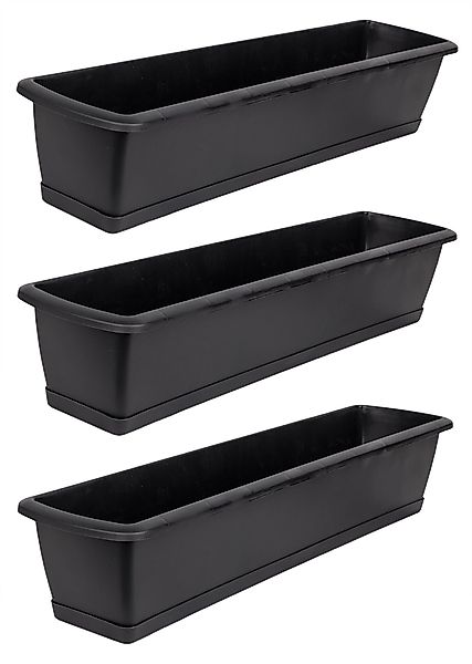 BigDean Blumenkasten 3x Blumenkasten mit Untersetzer günstig online kaufen