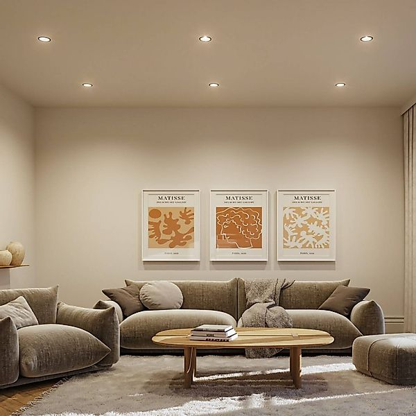 Paulmann LED-Einbaulampe Cole Coin schwarz Ø9cm IP44 dim 3er günstig online kaufen