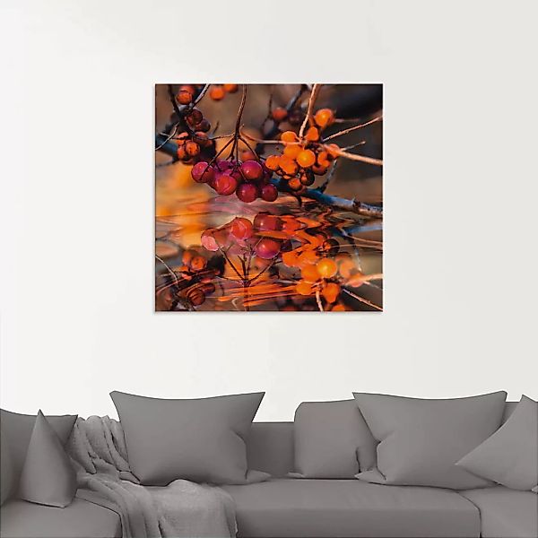 Artland Glasbild "Rote Beeren - Wildbeeren", Pflanzen, (1 St.) günstig online kaufen
