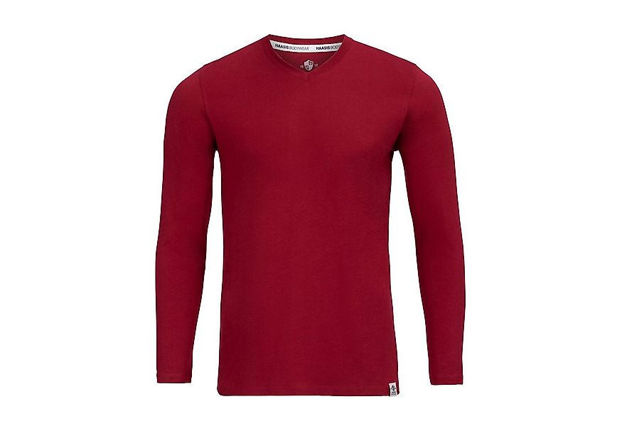 HAASIS Bodywear 1919 Langarmshirt 77114063-weinrot (1-tlg) Hautsympatisches günstig online kaufen