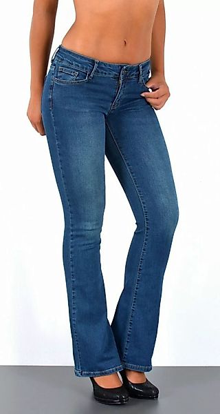 ESRA Bootcut-Jeans B500 Damen Bootcut Jeans Low Waist, bis Plussize / Große günstig online kaufen