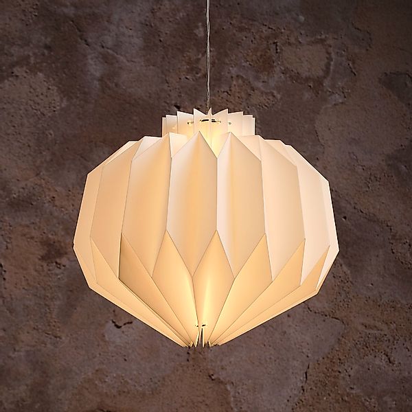 Batteriebetriebene LED-Papier-Pendelleuchte Shrewsbury in Warmweiß günstig online kaufen