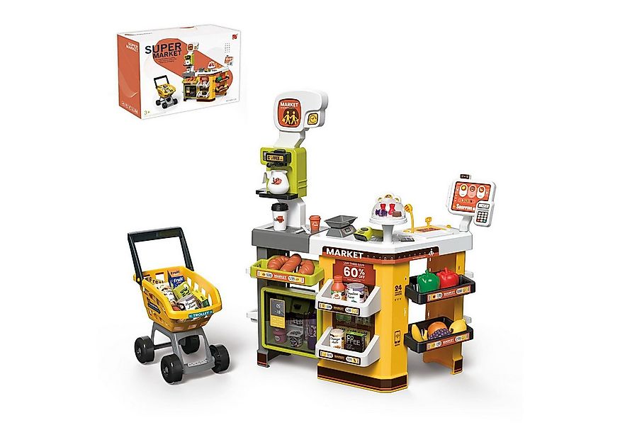 Esun Kinder-Putzwagen Kaufmannsladen Kinder mit Zubehör, Kaufladen Kasse Ki günstig online kaufen