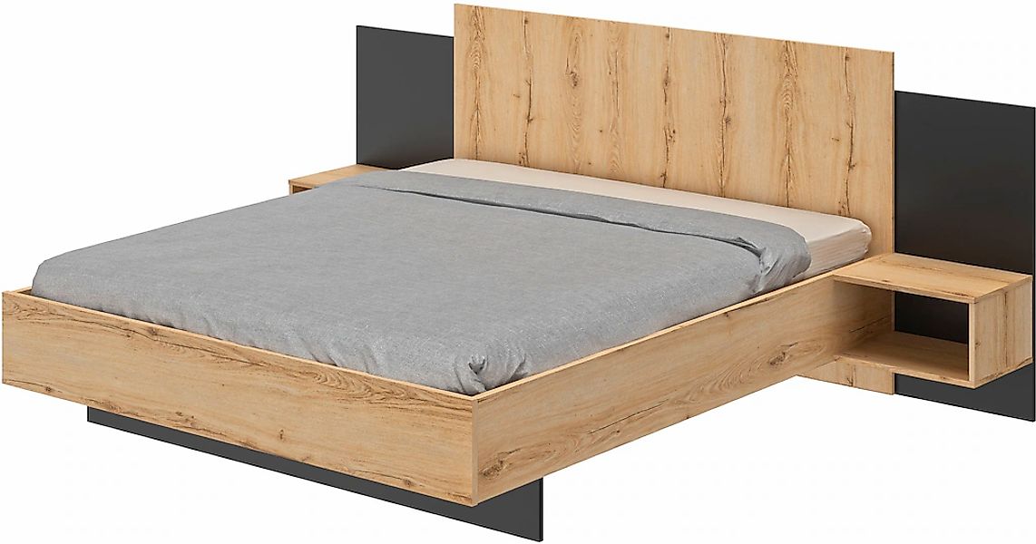 Gami Bett "Mimizan" mit 2 Nachttischen günstig online kaufen