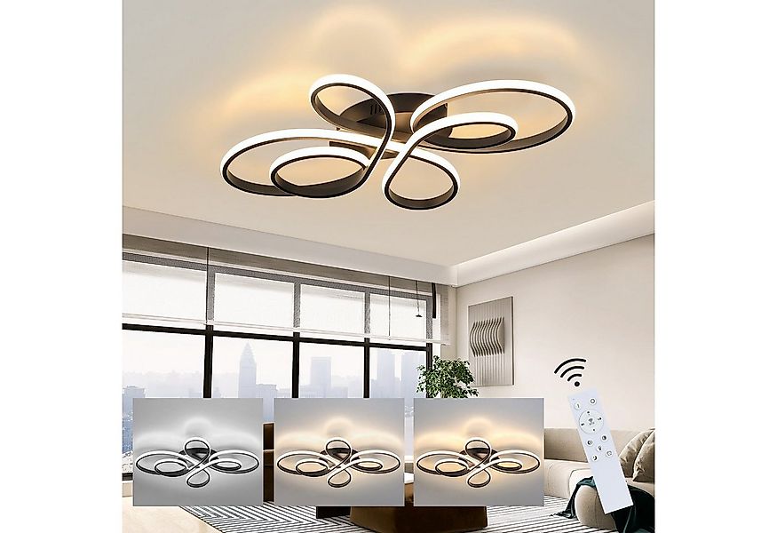 ZMH LED Deckenleuchte Wohnzimmerlampe Dimmbar Groß 100cm Wohnzimmer 90W Mod günstig online kaufen