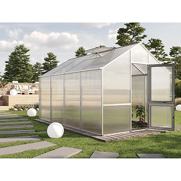 KGT Gewächshaus Alu blank 12,74 m² günstig online kaufen