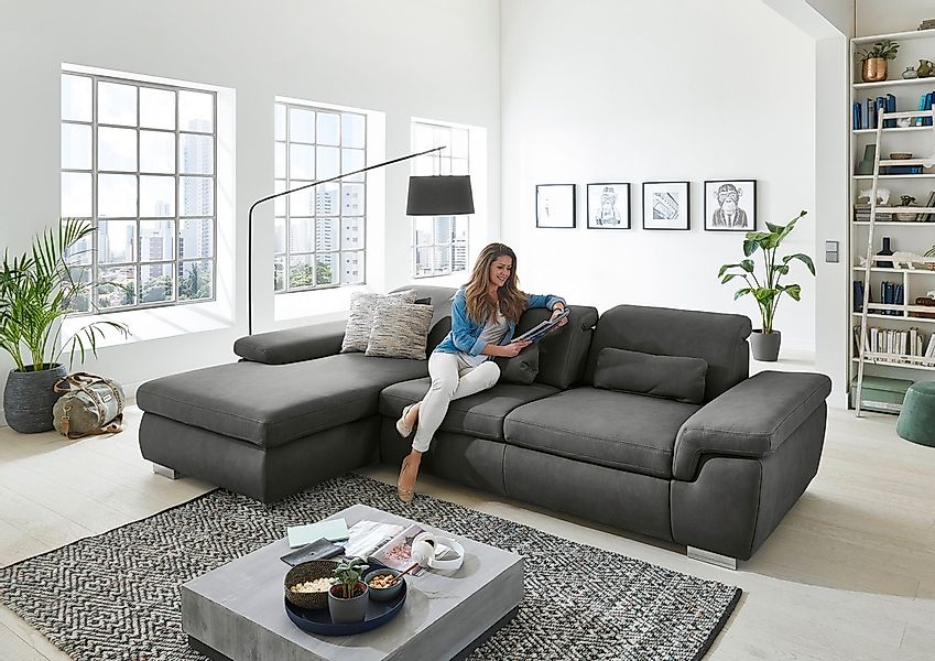 Die PlanBar Ecksofa "MP-IN17041 L-Form" mit Sitztiefenverstellung, optional günstig online kaufen