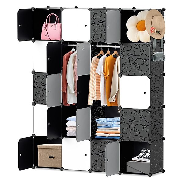 Clanmacy Kleiderschrank Kleiderschrank DIY Kombischrank, 20 günstig online kaufen