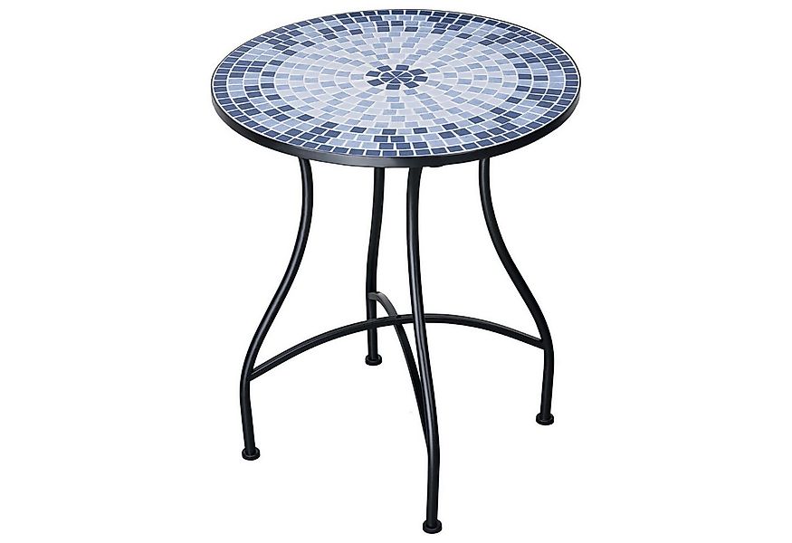 Mosaik-Meister Gartentisch Mosaik Gartentisch Metall 60 cm Mosaiktisch Balk günstig online kaufen
