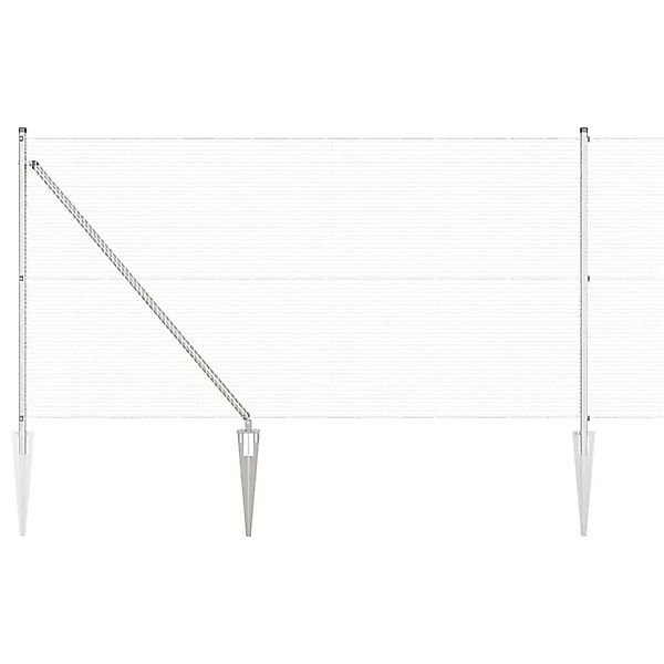 vidaXL Zaunpfosten Silber 10 x 1 m 16 x 16 mm Maschen Stahl 3351927 günstig online kaufen