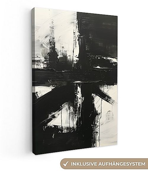 OneMillionCanvasses® Leinwandbild Modern - Schwarz und weiß - Abstrakt - Ku günstig online kaufen