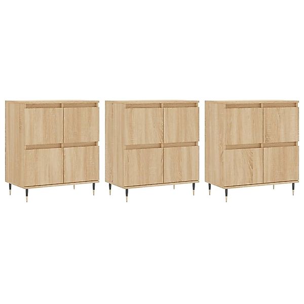 vidaXL Sideboards 3 Stk Sonoma-Eiche Holzwerkstoff 3190192 günstig online kaufen