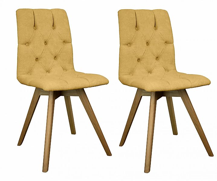 andas Esszimmerstuhl "Rania" (Set) 2 Stk.Massivholzgestell, mit Knopfheftun günstig online kaufen