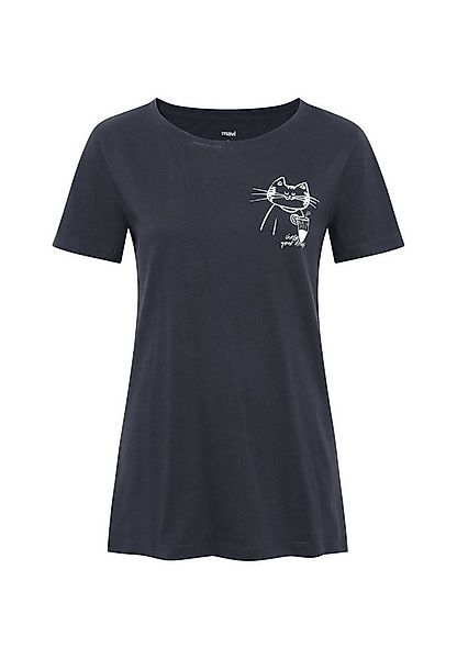 Mavi T-Shirt mit Vogel-Motiv, Rundhals, Kurzarm (1-tlg) CAT DRINK TEE günstig online kaufen