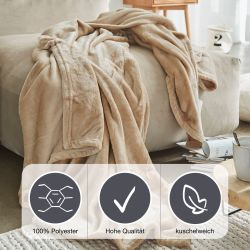 IBENA Wohndecke "Uni Fleecedecke Olbia" einfarbig schick, Kuscheldecke günstig online kaufen