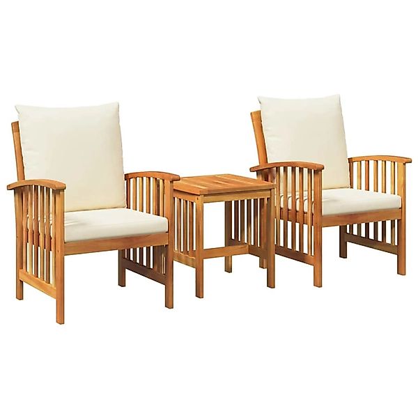 vidaXL 3-Tlg Garten-Lounge-Set mit Kissen Massivholz Akazie 4106447 günstig online kaufen