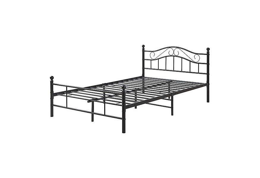 en.casa Metallbett, »Florenz« 120x200 Schwarz Bettgestell günstig online kaufen