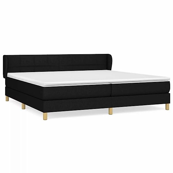 vidaXL Boxspringbett mit Matratze Schwarz 200x200 cm Stoff1372239 günstig online kaufen