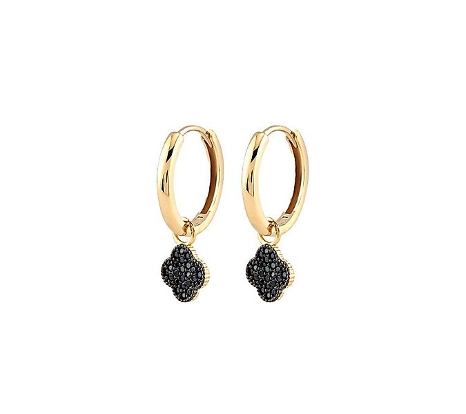 Suzan Gold Paar Creolen SuzanGold® Noirleaf Goldene Ohrringe Damen, Ohrring günstig online kaufen