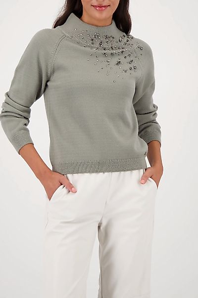 Monari Strickpullover "Pullover Schmucksteine" Regular fit mit Stehkragen günstig online kaufen