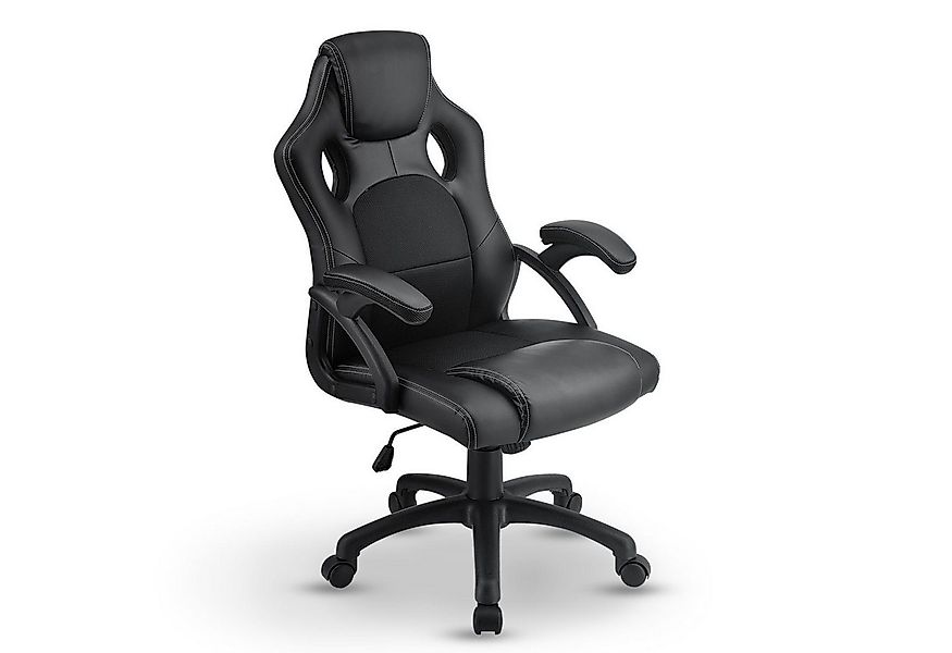 Juskys Gaming-Stuhl Montreal, Ergonomisch geformte Sitzfläche, Rückenlehne günstig online kaufen