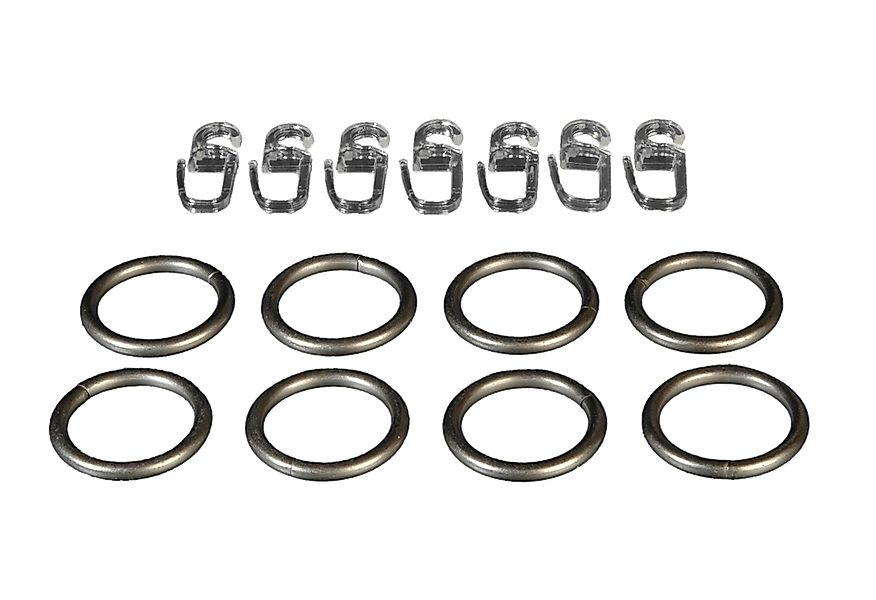 Liedeco Gardinenring, Gardinen, (Set, 8-St., mit günstig online kaufen