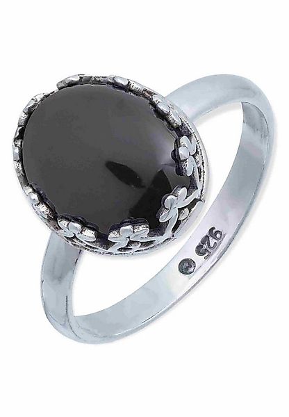 mantraroma Silberring NAPULO aus 925 Silber mit Onyx (Ring mit Schmuckbeute günstig online kaufen
