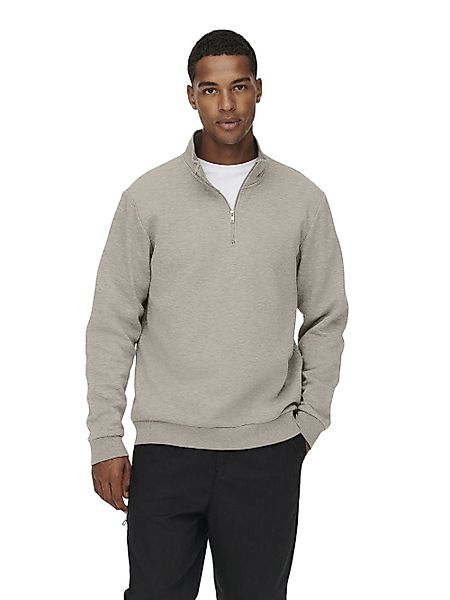 Only & Sons Herren Pullover ONSCERES HALF ZIP SWEAT - Regular Fit günstig online kaufen