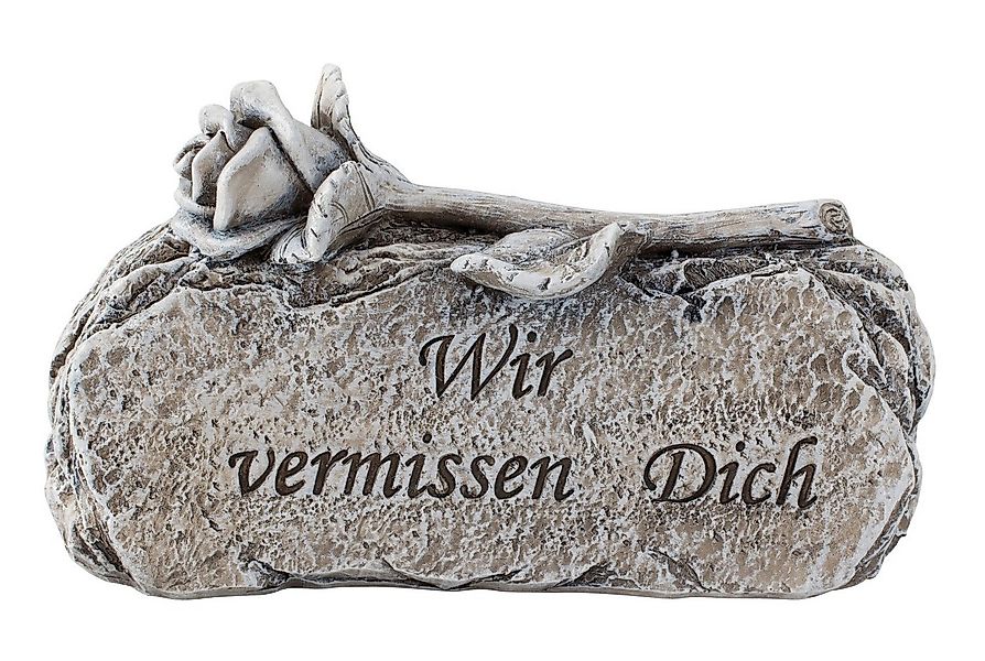 MF Grabkerze Grabdeko Wir vermissen Dich mit Rose (1-tlg) günstig online kaufen