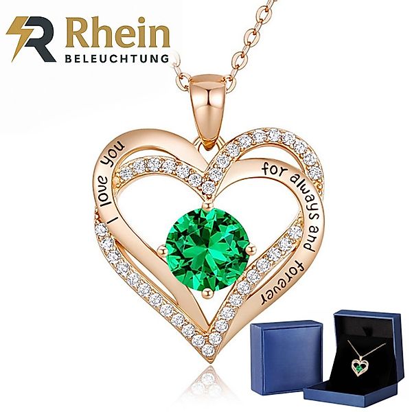 Rhein Beleuchtung Herzkette Roségoldfarbene Herzkette für günstig online kaufen