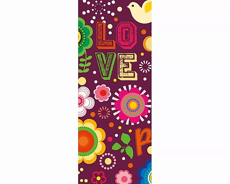 Dekopanel "Love and peace" 1,00x2,50 m / selbstklebende Folie günstig online kaufen