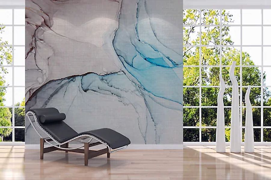 A.S. Création Vliestapete »Fototapete Aquarell Marmoroptik Blau Grau« matt günstig online kaufen