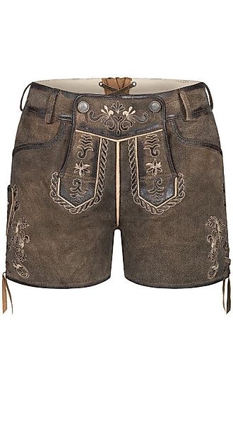 Nübler Trachtenlederhose Lederhose Hotpant Viona in Hellbraun von Nübler günstig online kaufen