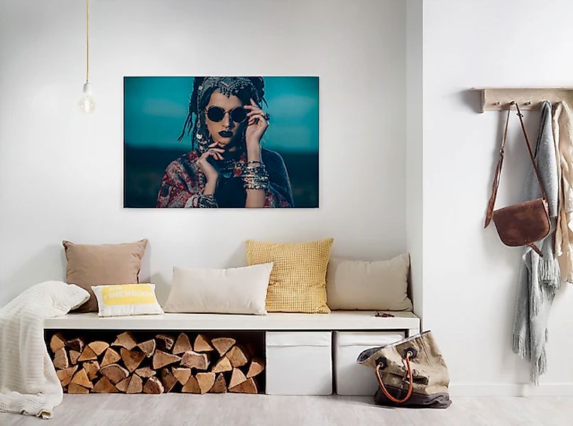 Bricoflor Boho Wandbild Im Hippie Stil Ausgefallenes Bild Auf Leinwand In B günstig online kaufen