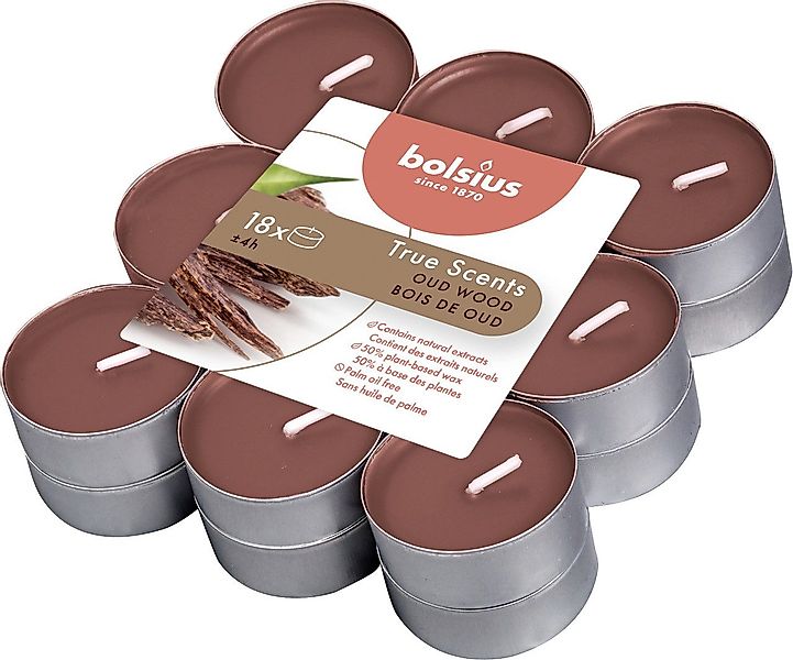 Bolsius Teelicht Bolsius Duftteelichter Oud Wood, günstig online kaufen