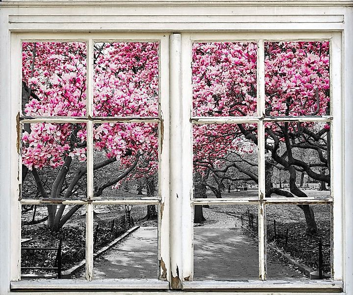 queence Wandsticker Park, Wandsticker, Wandbild, selbstklebend, 3D, Fenster günstig online kaufen