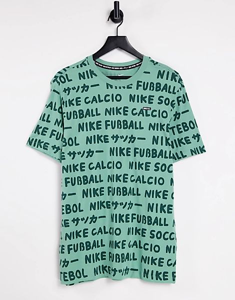 Nike – F.C Football – Hellgrünes T-Shirt mit Grafik günstig online kaufen