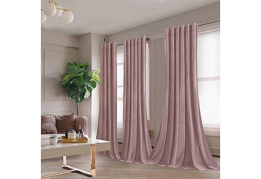 Sunicol Verdunkelungsvorhang Blickdicht Gardinen, Samt Verdunkelungsvorhang günstig online kaufen