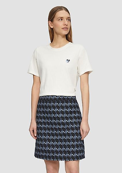 s.Oliver Minirock Rock Gemusterter Bouclé-Rock günstig online kaufen