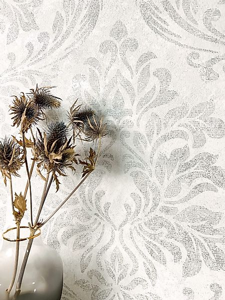 Newroom Vliestapete, Grau Tapete Vintage Ornamente günstig online kaufen