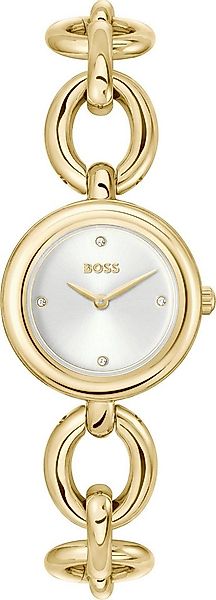 BOSS Quarzuhr LIVE 1502792, Armbanduhr, Damenuhr, Edelstahlarmband, analog, günstig online kaufen