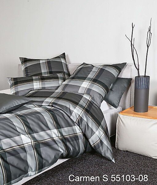 Janine Interlock Jersey Bettwäsche Carmen 55103-08 Titan Grau 135x200 günstig online kaufen