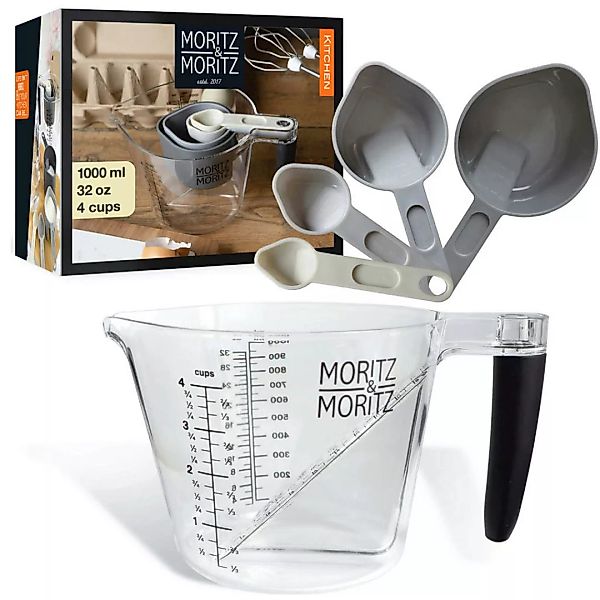 Moritz & Moritz Messbecher-Set glasklar günstig online kaufen
