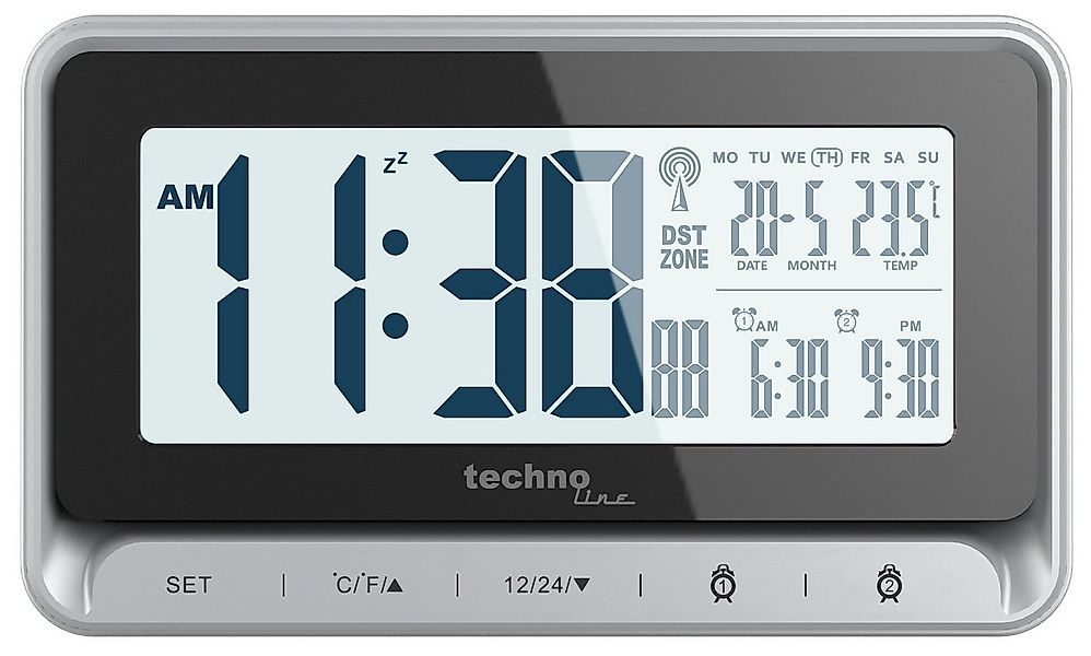 technoline Funkwecker WT 290 mit 2 Weckalarmen günstig online kaufen