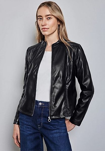 STREET ONE Lederjacke im Biker-Look mit Stehkragen günstig online kaufen