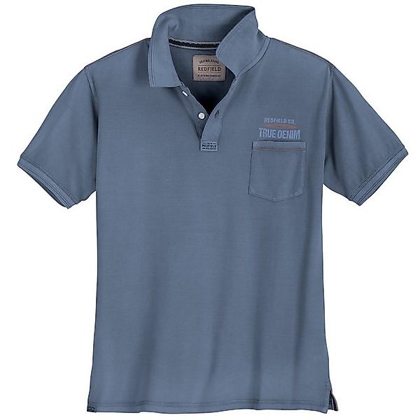 redfield Poloshirt Redfield Poloshirt XXL Vintage Brusttasche denimblau günstig online kaufen